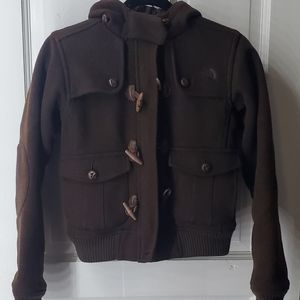 The North Face Cropped Brown Coat